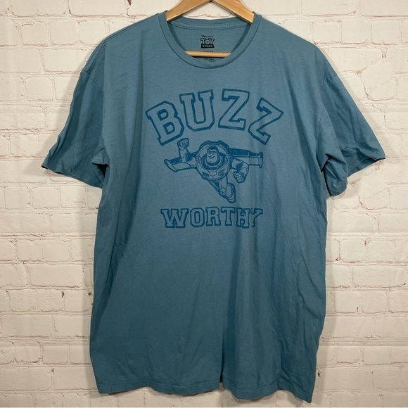 Disney Other - Disney Toy Story Buzz Lightyear T-Shirt Mens XL Blue Buzz Worthy Graphic